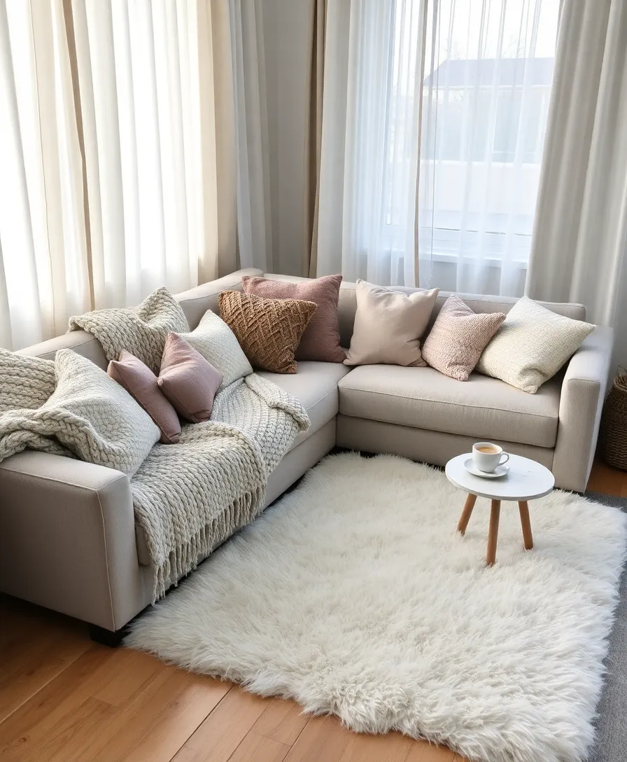 16 Scandinavian Living Room Ideas That Will Bring Hygge into Your Home! - 2. Cozy Textiles