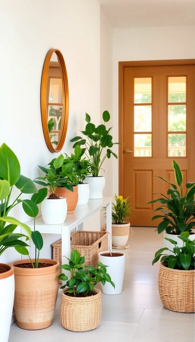 16 Entryway Decor Tricks That'll Leave Your Guests Wanting More! - 6. Greenery and Natural Elements
