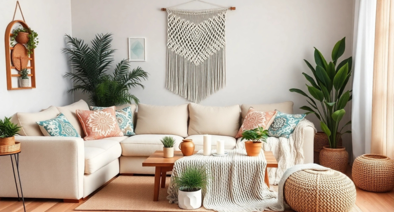 Cozy Boho Living Room Inspirations