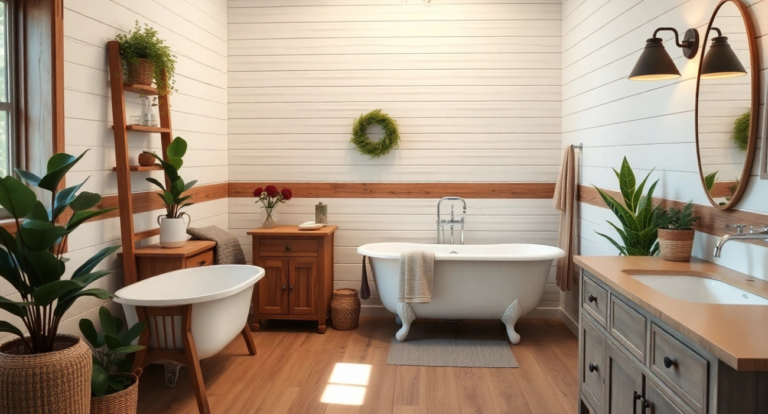 Shiplap Bathroom Wall Ideas