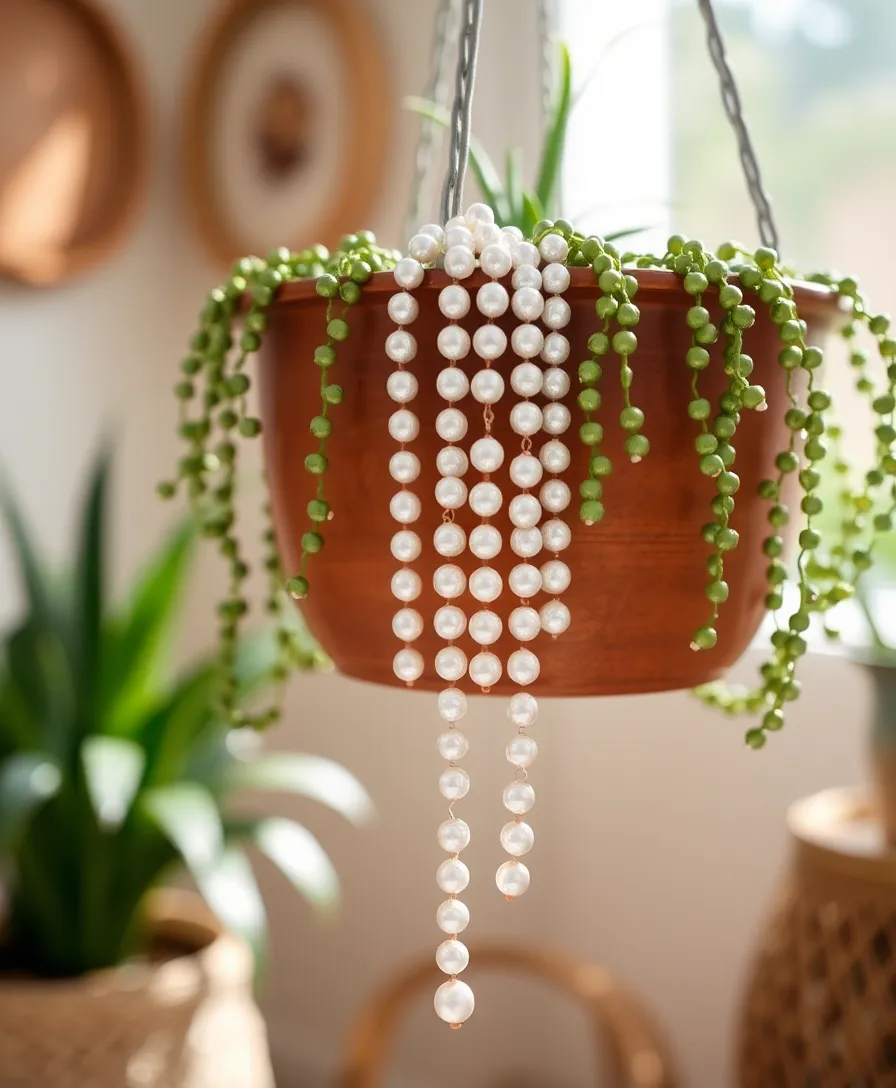 12 Stunning Indoor Succulents That'll Brighten Up Your Space (You Won't Believe #5!) - 7. Senecio Rowleyanus (String of Pearls)