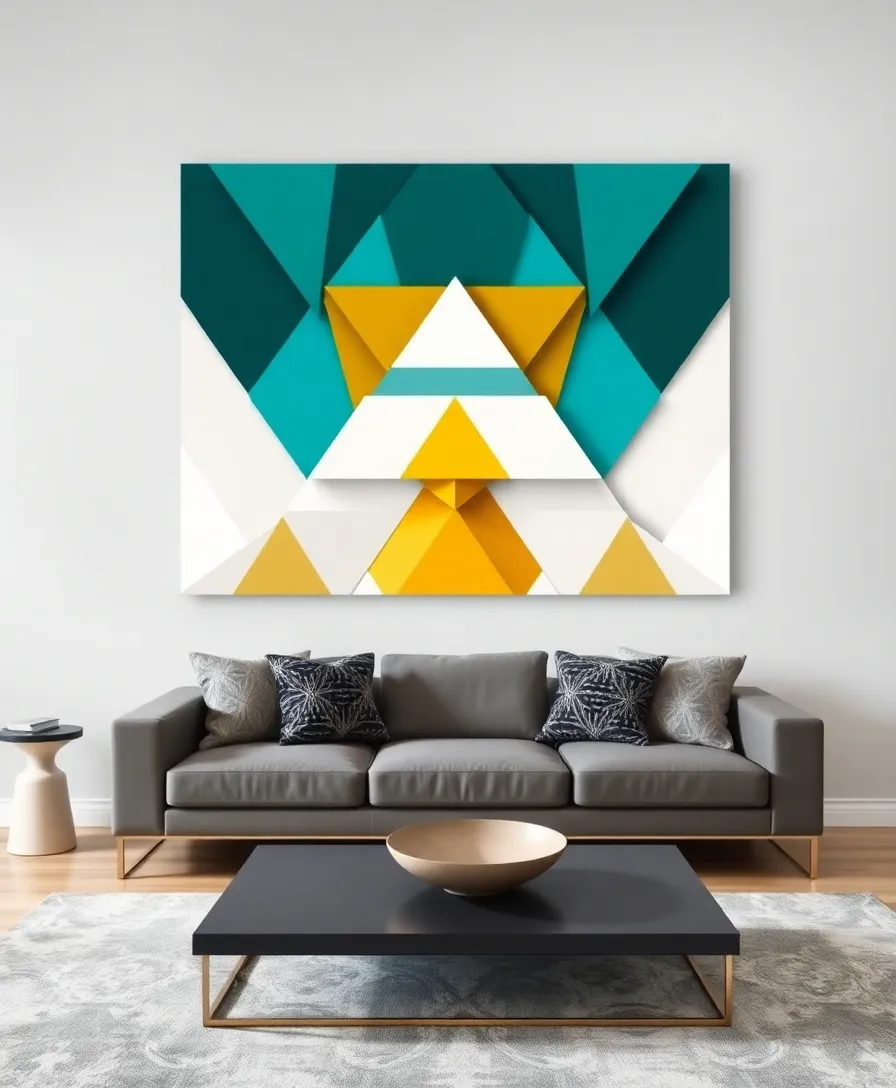 21 Gorgeous DIY Wall Art Ideas Using Canva (Wait Until You See #12!) - 4. Geometric Patterns