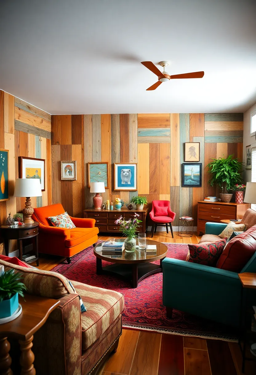 20 Jaw-Dropping Wood Panel Wall Makeovers That Will Inspire Your Next Renovation! - 16. Eclectic Mix of Patterns