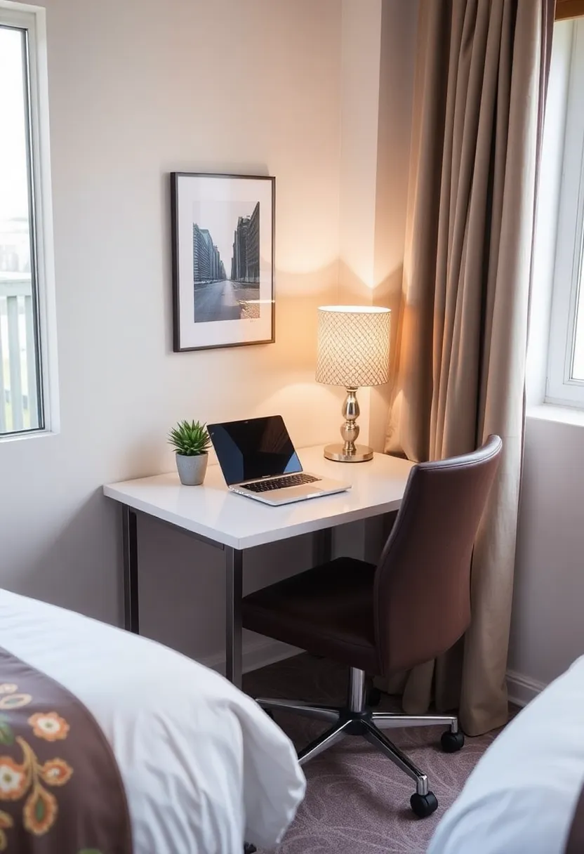20 Guest Room Decor Ideas That'll Make Your Visitors Feel Right at Home (You Won't Believe #15!) - 14. Functional Desk Space