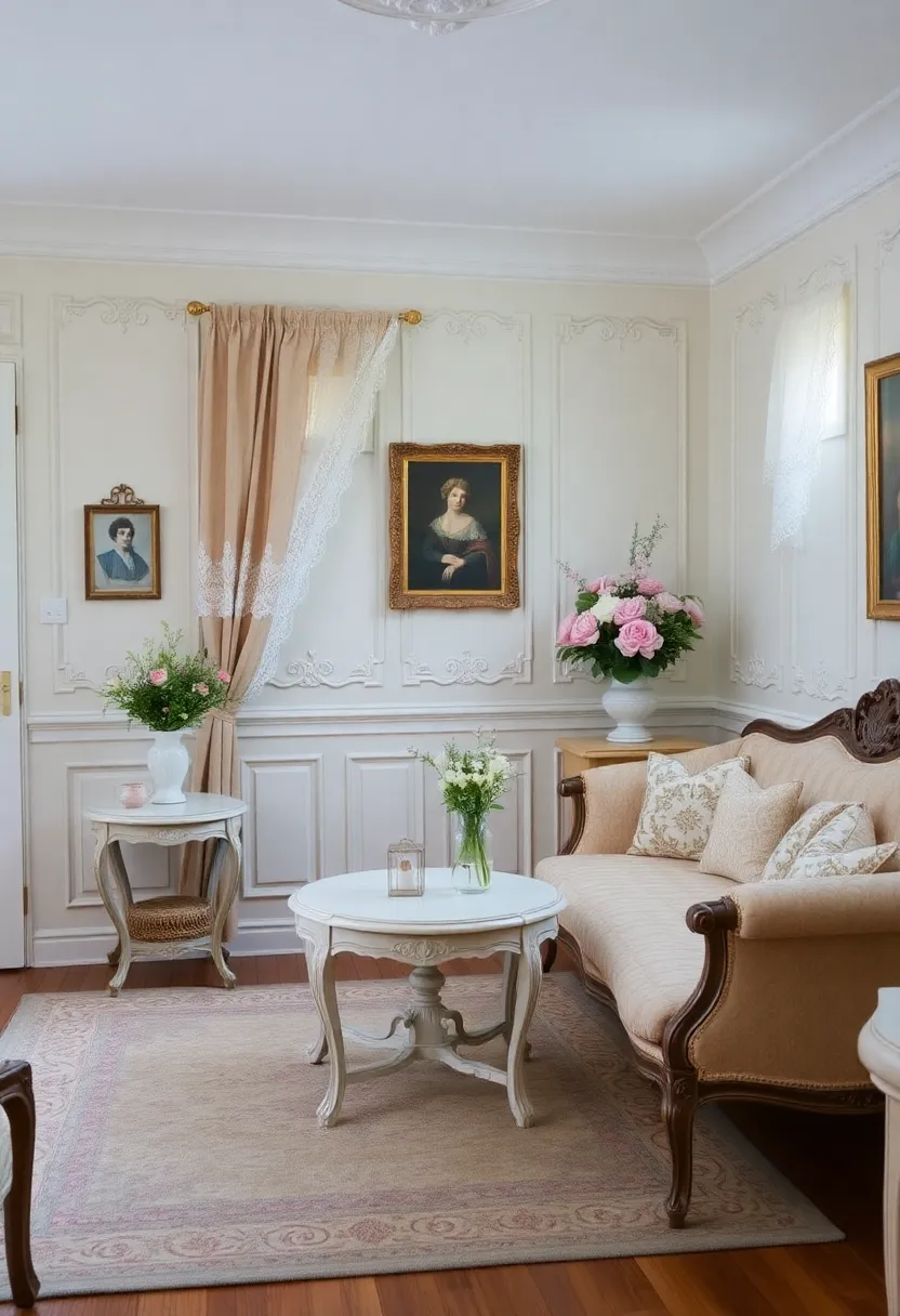 15 Stunning Wainscoting Ideas That'll Transform Your Living Room into a Stylish Retreat! - 14. Vintage Chic Wainscoting