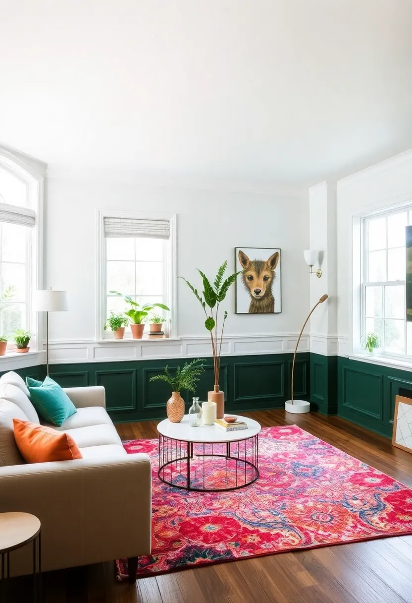 15 Stunning Wainscoting Ideas That'll Transform Your Living Room into a Stylish Retreat! - 5. Two-Tone Wainscoting