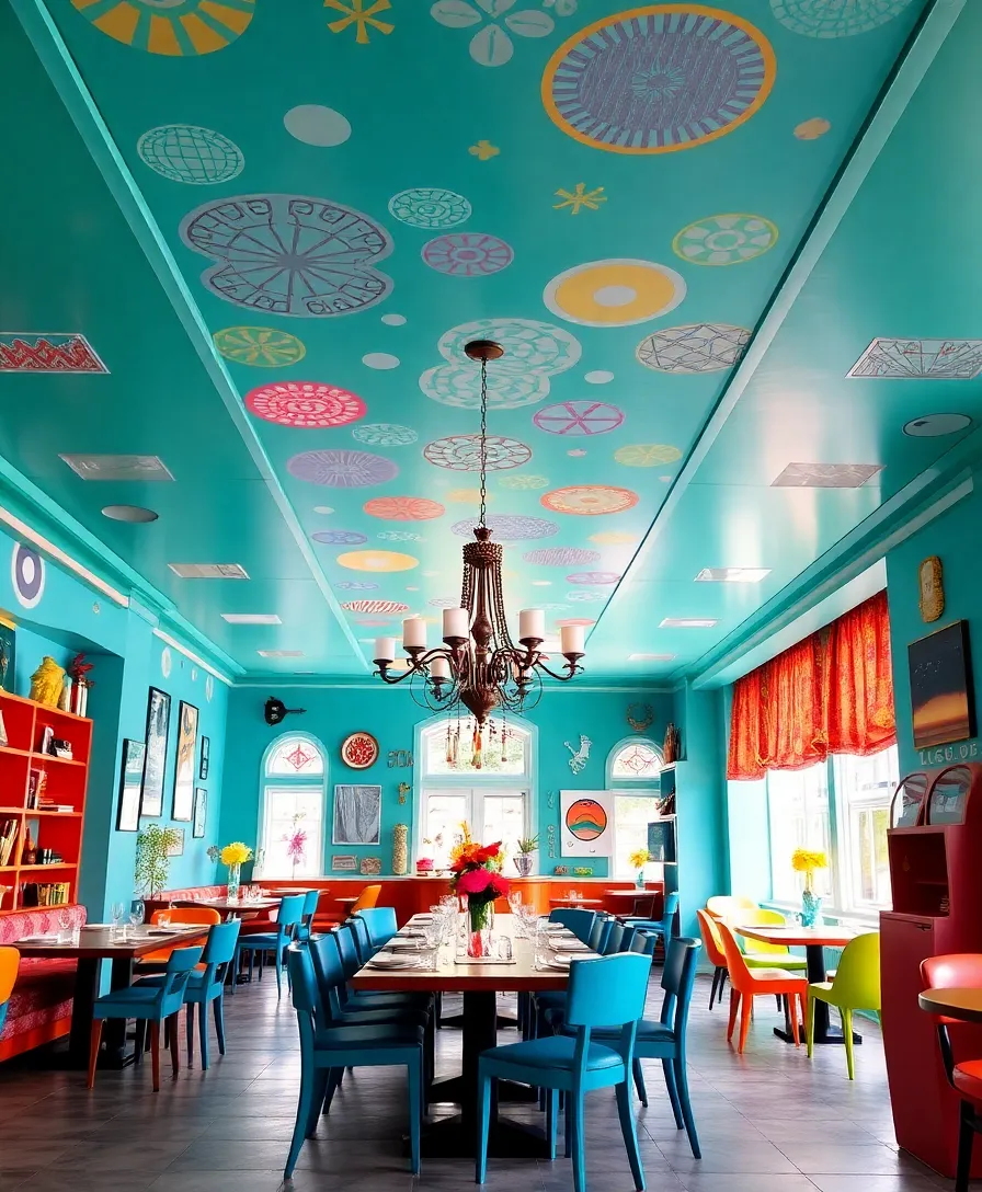 16 Stunning DIY Ceiling Design Ideas That Will Transform Your Space Instantly! - 2. Painted Ceilings for a Bold Statement