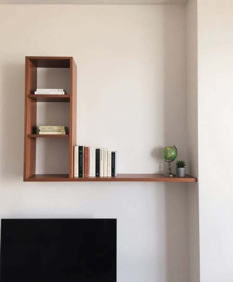 14 Minimalist Room Ideas for Men That'll Make You Say 'Less is More!' - 9. Sparse Shelving