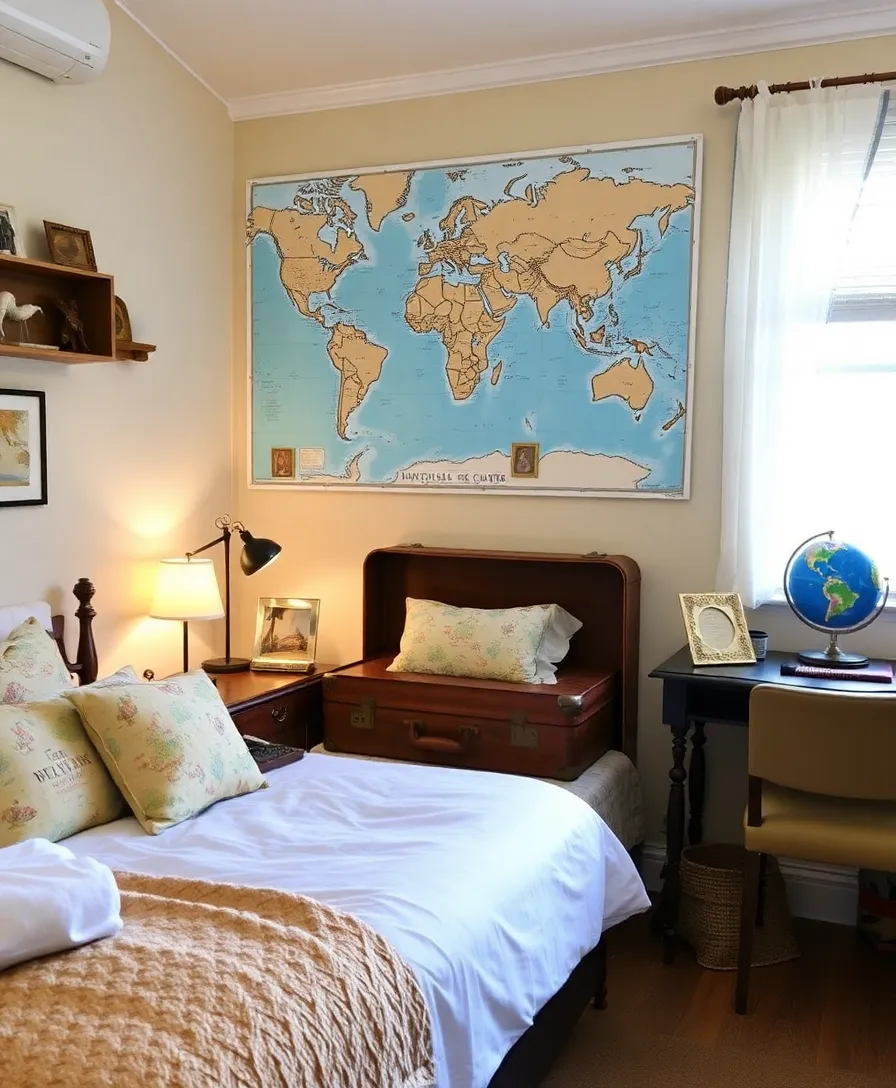 20 Guest Room Decor Ideas That'll Make Your Visitors Feel Right at Home (You Won't Believe #15!) - 19. Travel-Inspired Decor