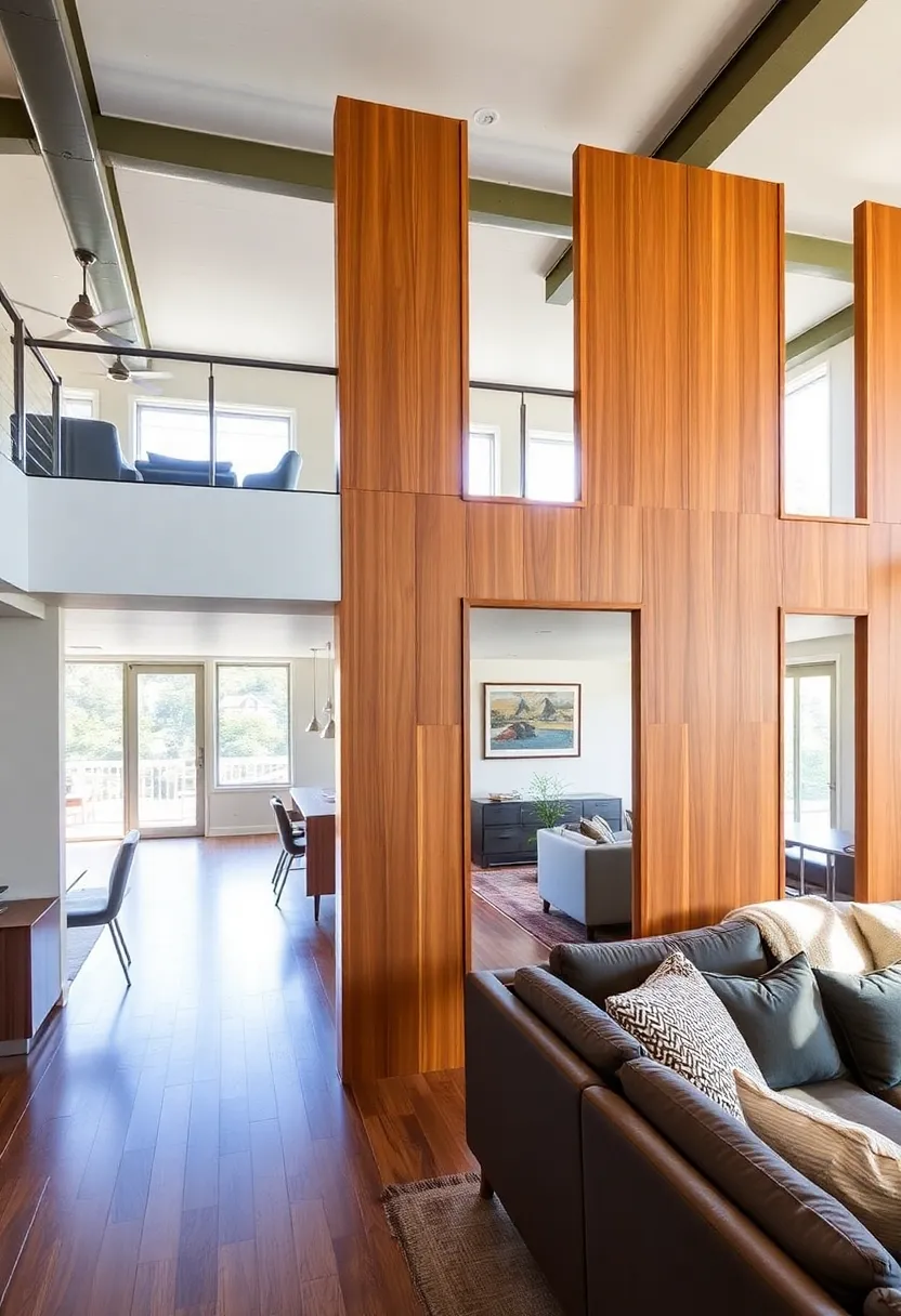 20 Jaw-Dropping Wood Panel Wall Makeovers That Will Inspire Your Next Renovation! - 18. Open Spaces with Wood Dividers