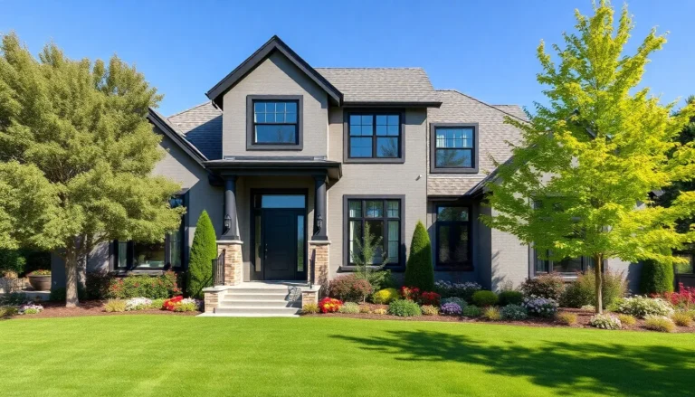 GREY HOUSE WITH BLACK TRIM