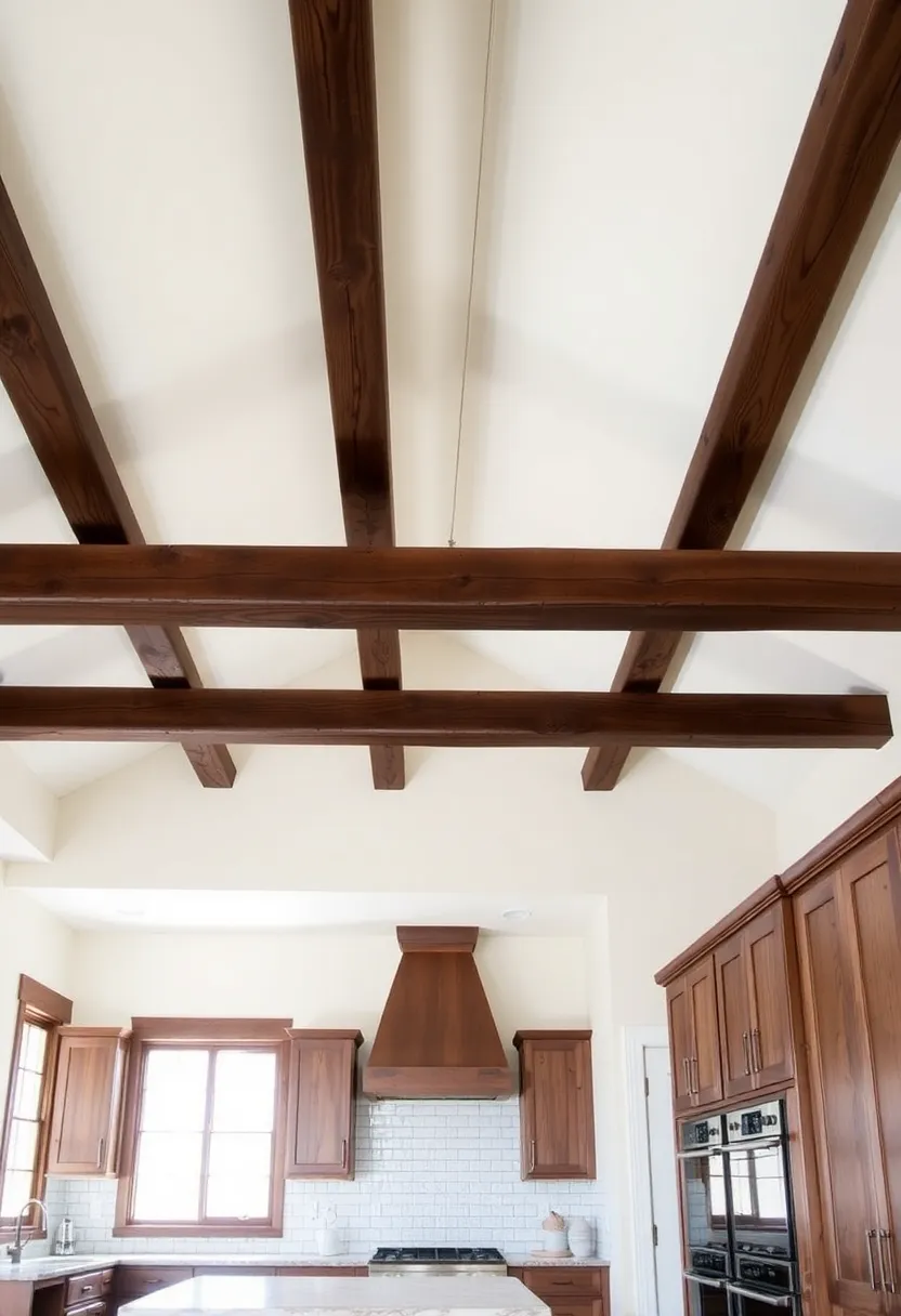16 Stunning DIY Ceiling Design Ideas That Will Transform Your Space Instantly! - 1. Wood Beams for Rustic Charm