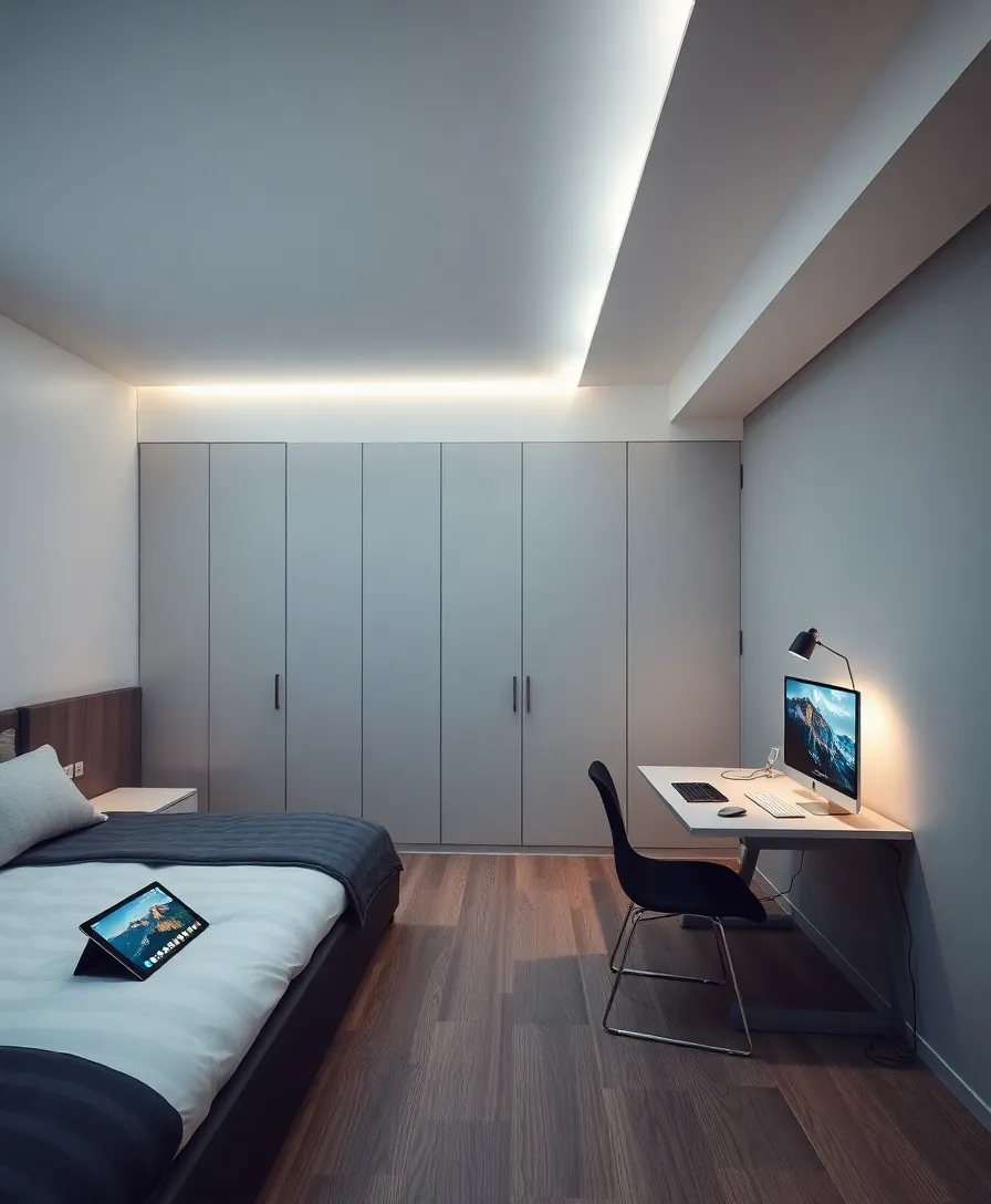 14 Minimalist Room Ideas for Men That'll Make You Say 'Less is More!' - 6. Smart Technology Integration
