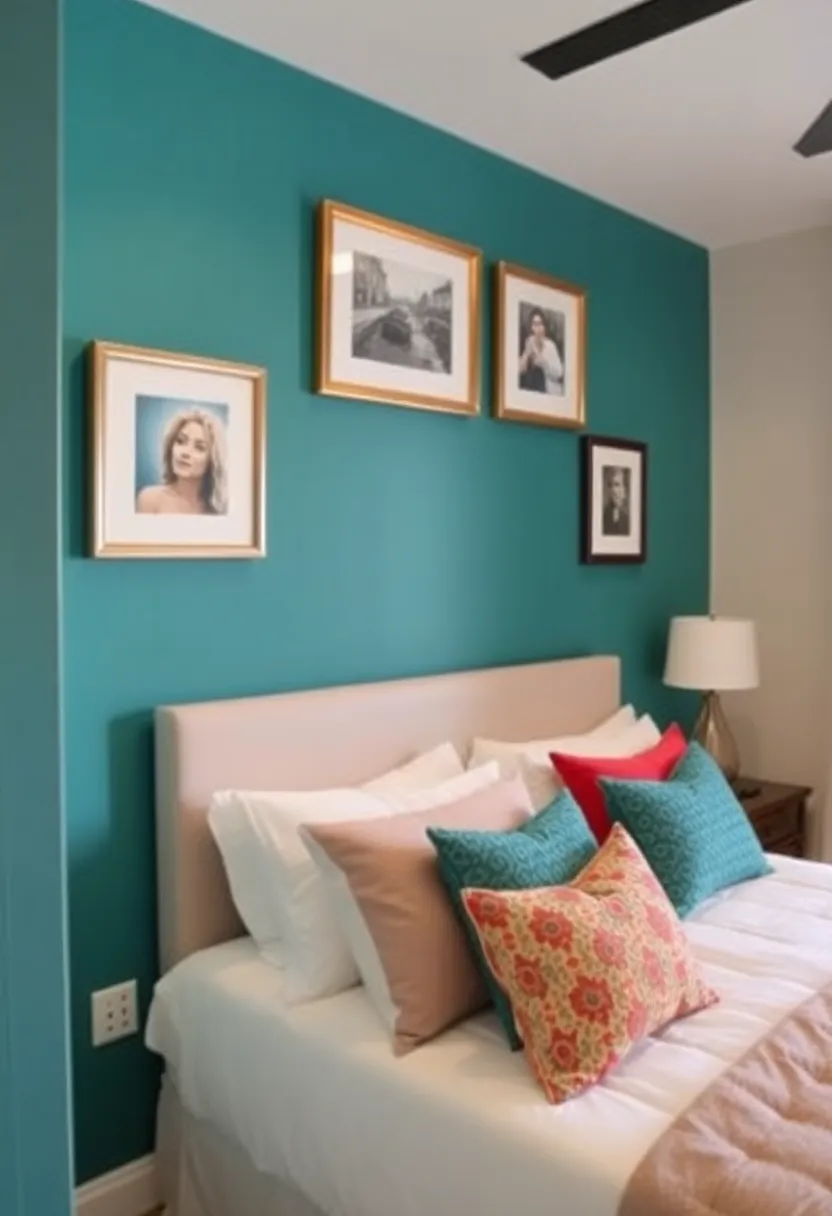 20 Guest Room Decor Ideas That'll Make Your Visitors Feel Right at Home (You Won't Believe #15!) - 12. Colorful Accent Walls