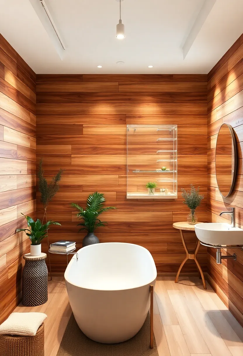 20 Jaw-Dropping Wood Panel Wall Makeovers That Will Inspire Your Next Renovation! - 17. Warm Wood in Bathrooms
