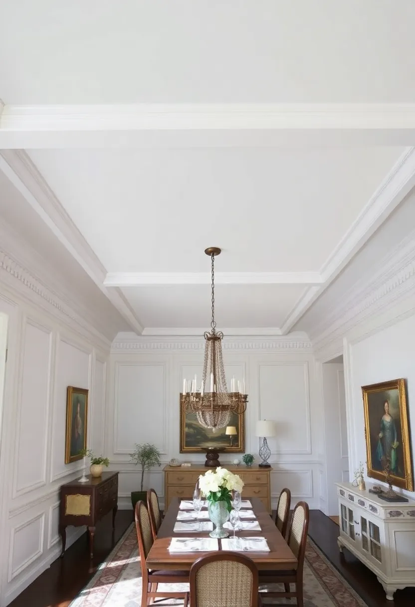 16 Stunning DIY Ceiling Design Ideas That Will Transform Your Space Instantly! - 12. Molding and Trim for Classic Elegance