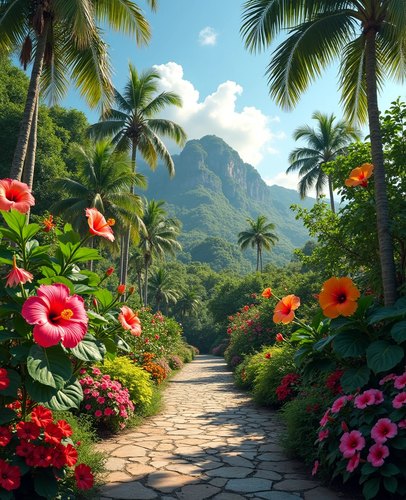 15 Stunning Front Flower Bed Ideas That Will Make Your Neighbors Green with Envy! - 3. Tropical Paradise