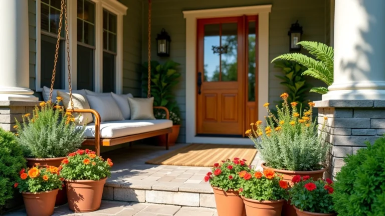 12 Stunning Front Porch Flower Pot Ideas That'll Make Your Neighbors Green with Envy!