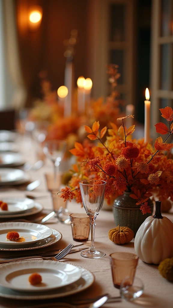 15 Stunning Faux Flower Arrangements That'll Transform Your Home on a Budget! - 12. Seasonal Table Settings
