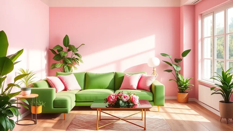 15 Jaw-Dropping Pink and Green Living Room Ideas That Will Make You Want to Redecorate Immediately!