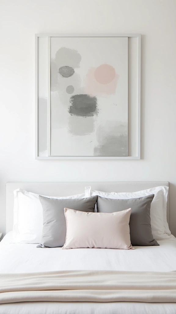 12 Minimalist White Bedroom Aesthetic Ideas That Will Transform Your Space! - 5. Monochromatic Accents