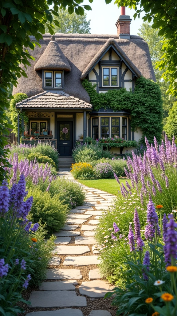15 Stunning Front Flower Bed Ideas That Will Make Your Neighbors Green with Envy! - 1. Classic Cottage Garden