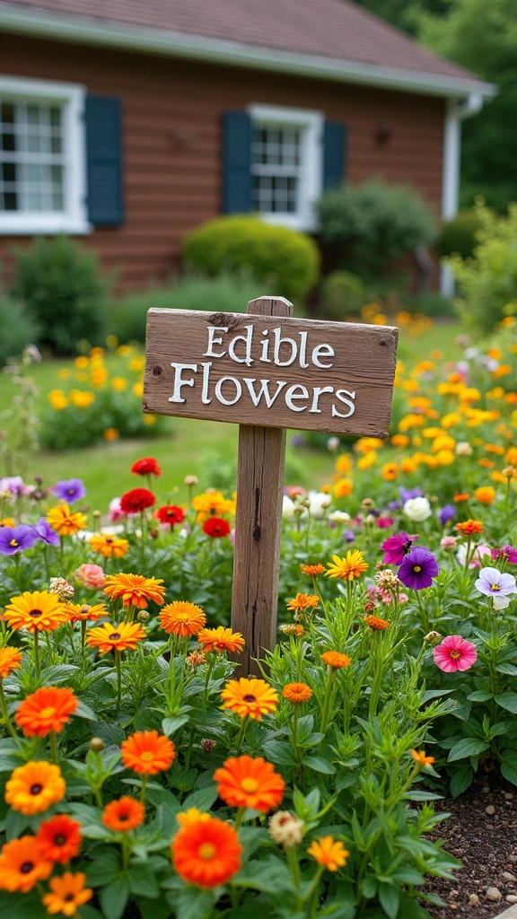 15 Stunning Front Flower Bed Ideas That Will Make Your Neighbors Green with Envy! - 6. Edible Flower Gardens