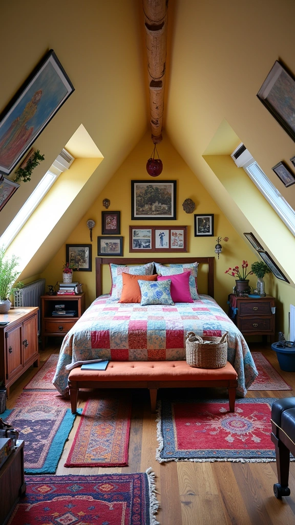 25 Attic Bedroom Ideas That'll Make You Want to Move In (You Won't Believe #13!) - 6. Eclectic Gallery