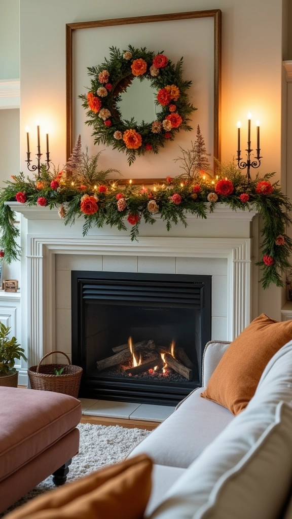 15 Stunning Faux Flower Arrangements That'll Transform Your Home on a Budget! - 13. Faux Flower Garland