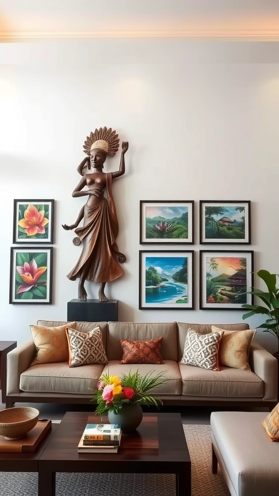 11 Bali Style Decor Ideas to Transform Your Living Room into a Tropical Paradise (Wait Until You See #12!) - 5. Balinese Artwork