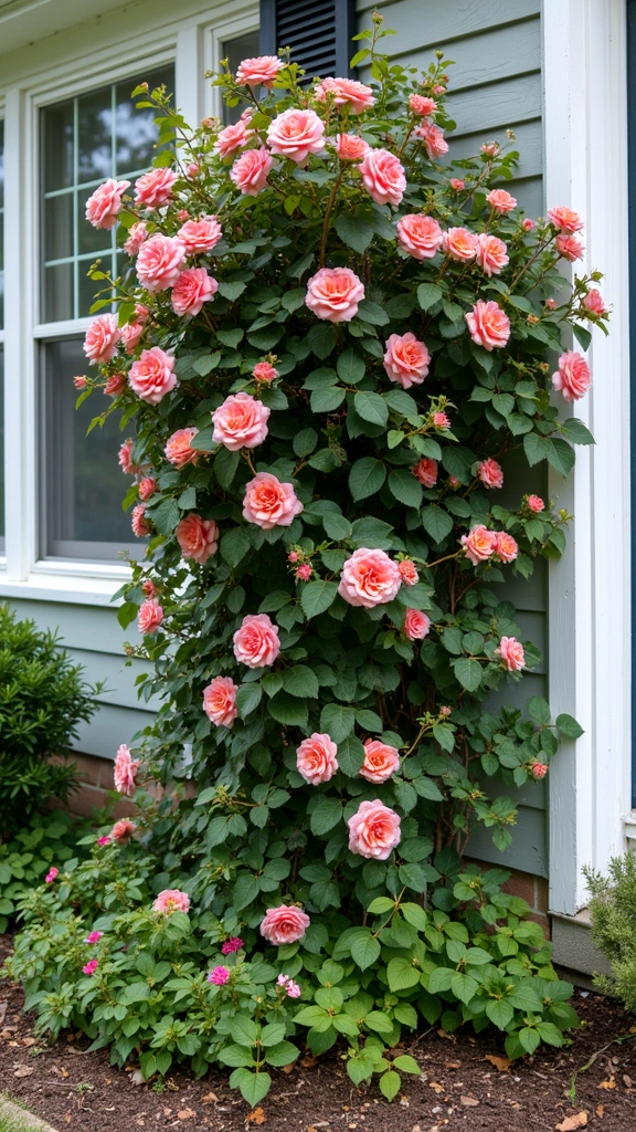 15 Stunning Front Flower Bed Ideas That Will Make Your Neighbors Green with Envy! - 4. Vertical Garden Flowers