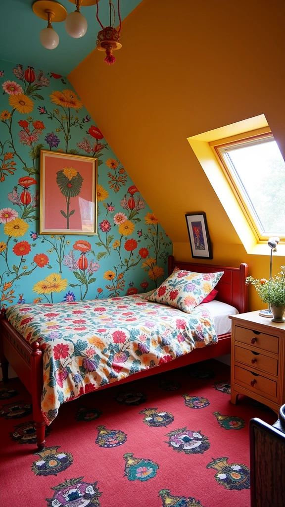 25 Attic Bedroom Ideas That'll Make You Want to Move In (You Won't Believe #13!) - 15. Retro Revival