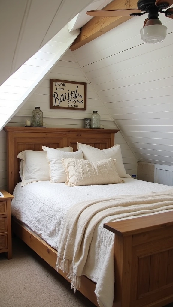 25 Attic Bedroom Ideas That'll Make You Want to Move In (You Won't Believe #13!) - 7. Farmhouse Charm