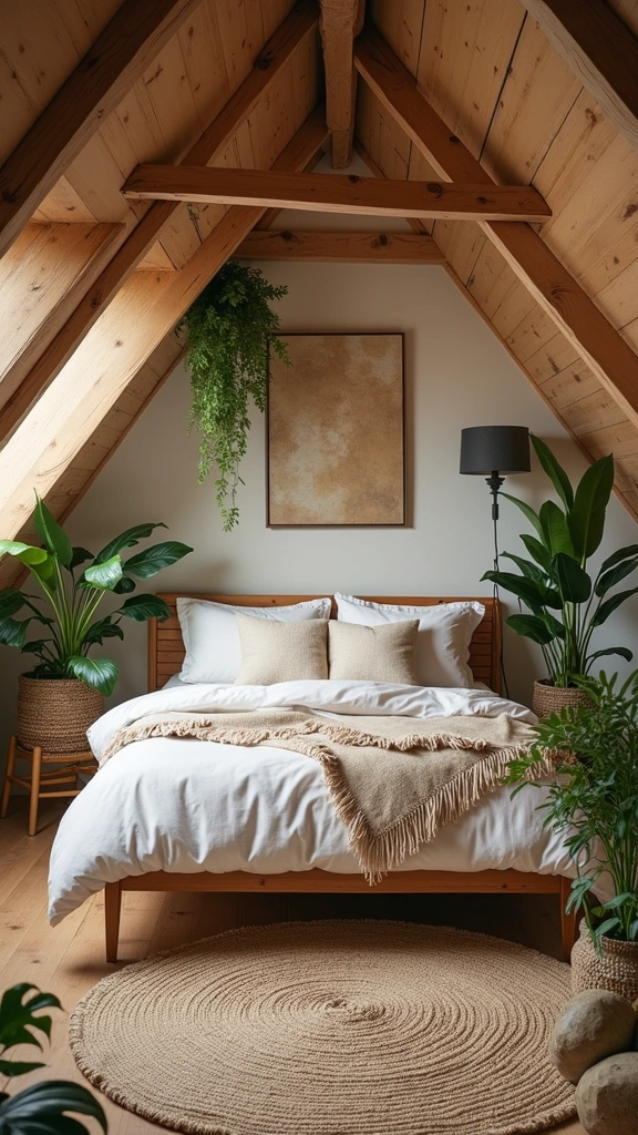 25 Attic Bedroom Ideas That'll Make You Want to Move In (You Won't Believe #13!) - 16. Nature-Inspired Sanctuary