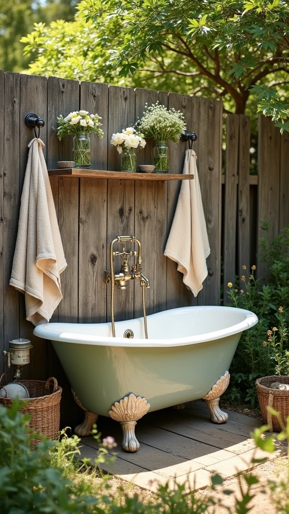 12 Jaw-Dropping Luxury Outdoor Bathrooms That Will Take Your Breath Away! - 2. Rustic Elegance