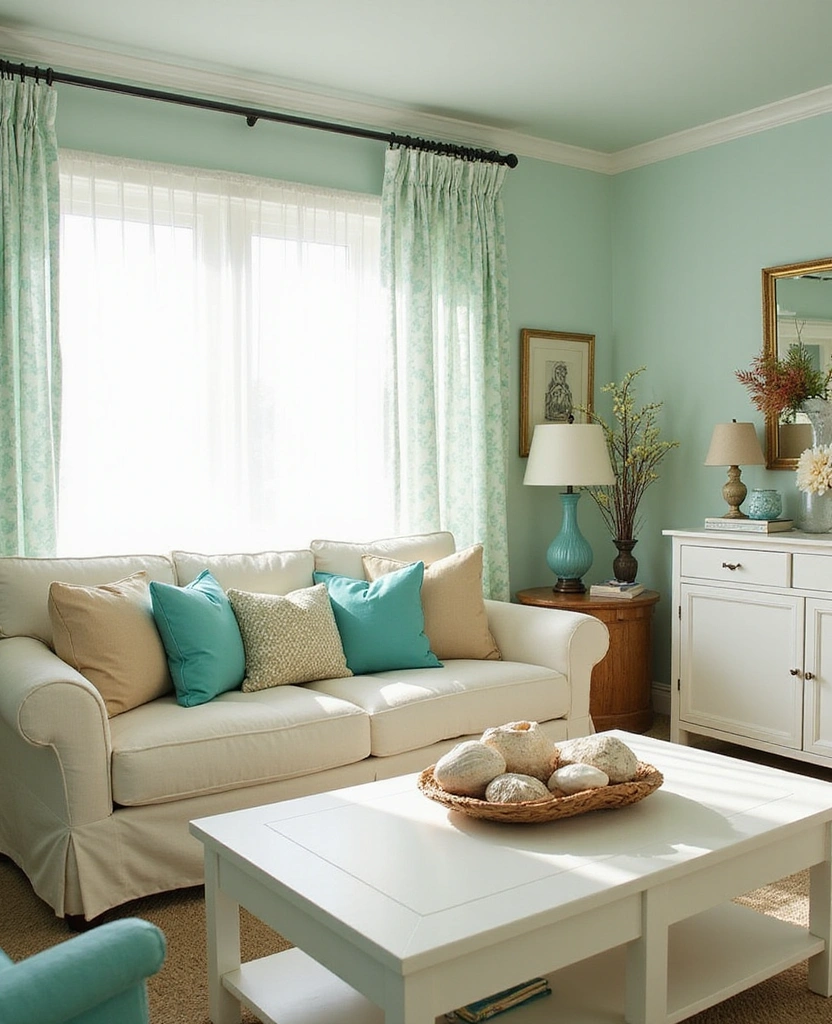 12 Summer Color Inspirations for a Fresh Home Makeover - 1. Serene Seafoam Green