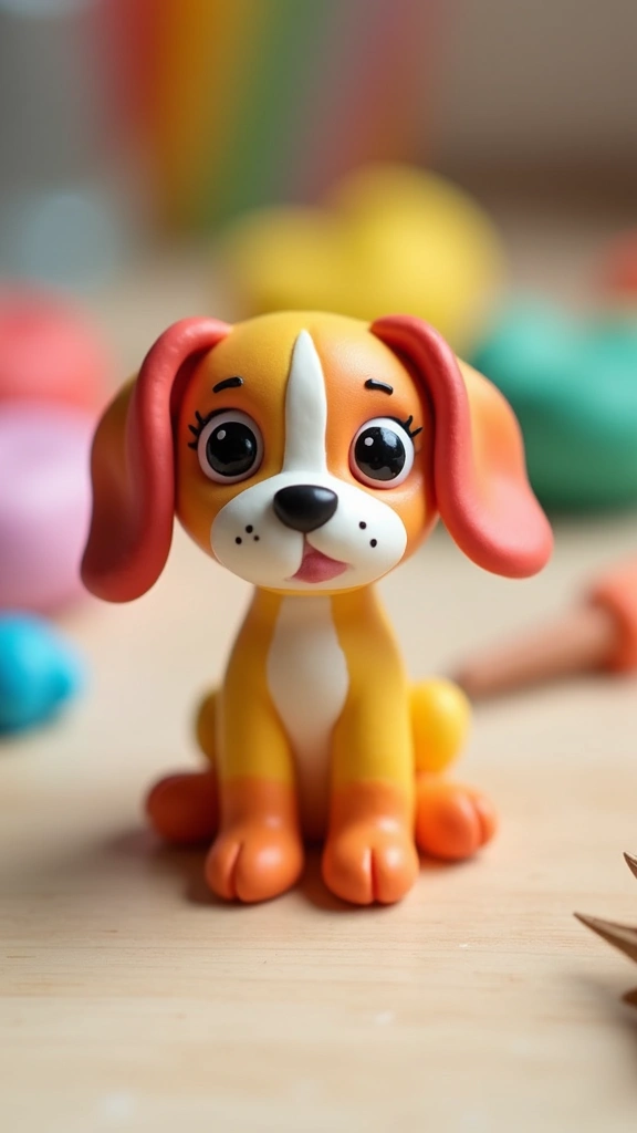 10 Adorable Clay Animals You Can Make Today (Perfect for Kids and Adults!) - 1. Playful Puppies