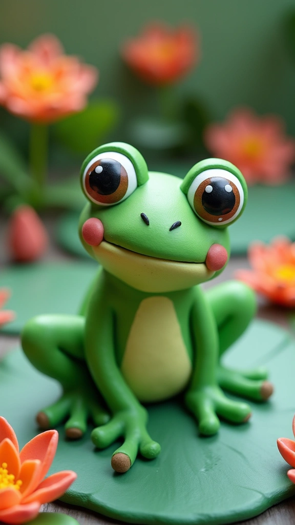 10 Adorable Clay Animals You Can Make Today (Perfect for Kids and Adults!) - 4. Friendly Frogs