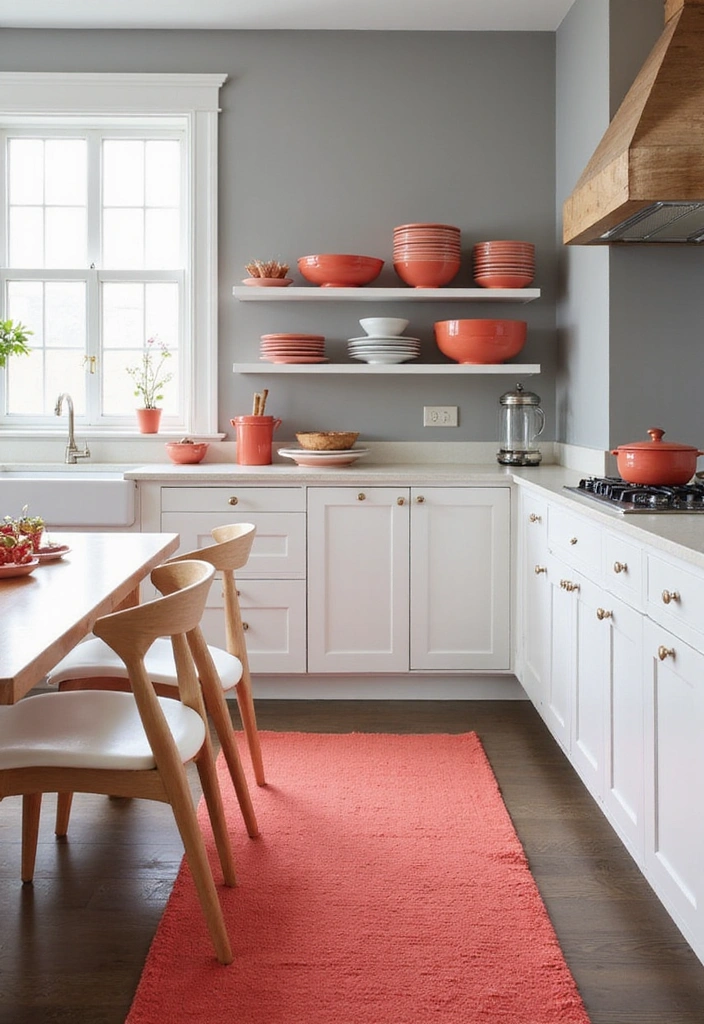 12 Summer Color Inspirations for a Fresh Home Makeover - 2. Bright Coral Accents
