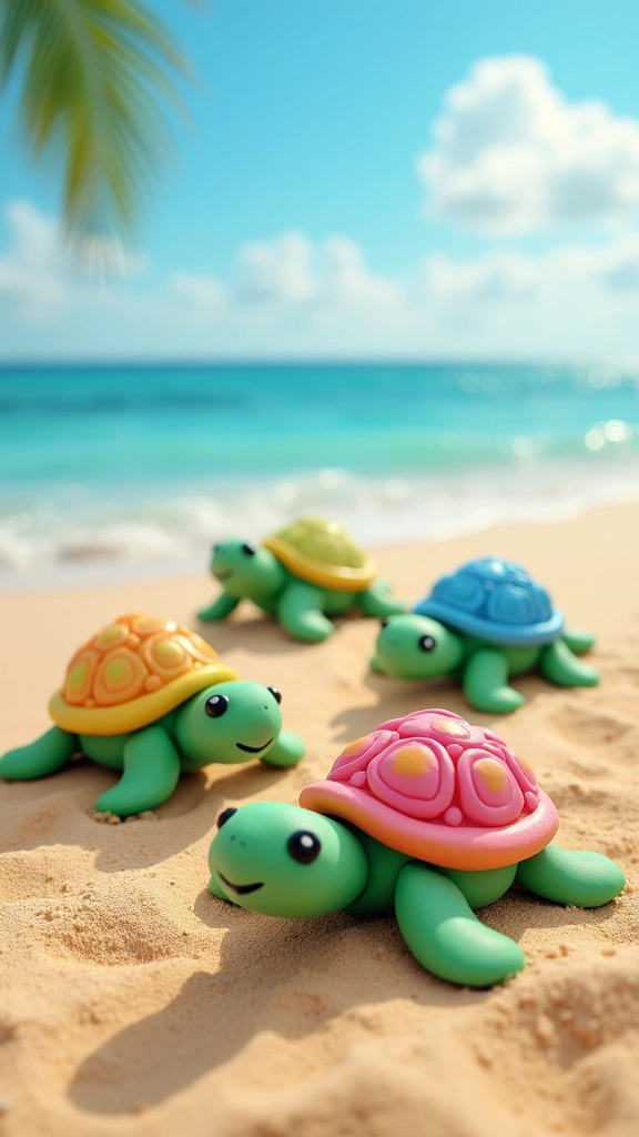 10 Adorable Clay Animals You Can Make Today (Perfect for Kids and Adults!) - 7. Adorable Turtles